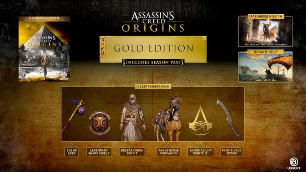 Assassin's Creed: Origins Gold Edition PlayStation 4 Account 5.55 $