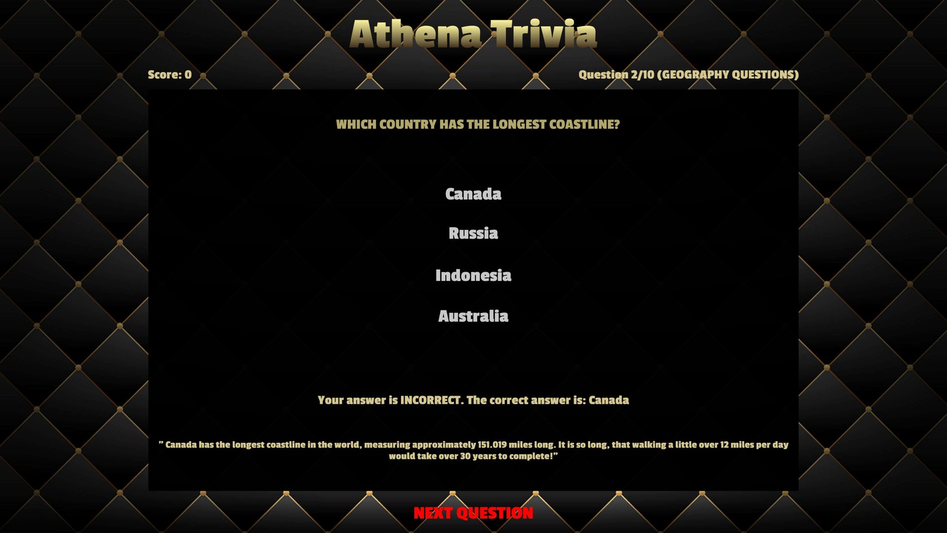 Athena Trivia Steam CD Key 0.37 $