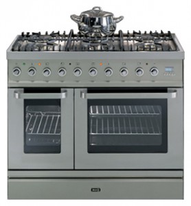 ILVE TD-90FL-VG Stainless-Steel Fogão de Cozinha Foto