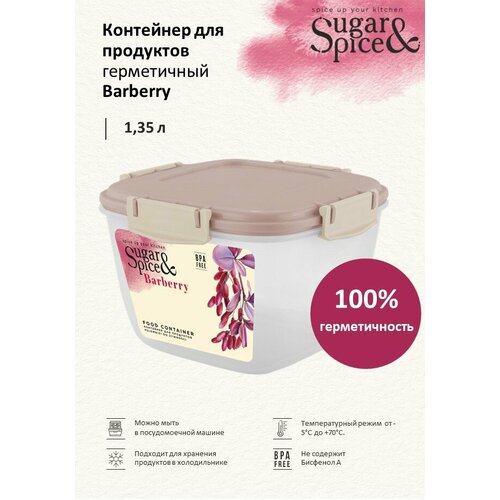 Контейнер для обеда Barberry SE224410, 16,5x16,5, латте Sugar & Spice фото