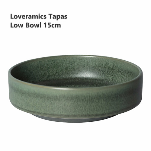 Салатник керамический Loveramics Tapas 15 см. Low Bowl (L) (Matte Dark Green) D114-08BDG фото