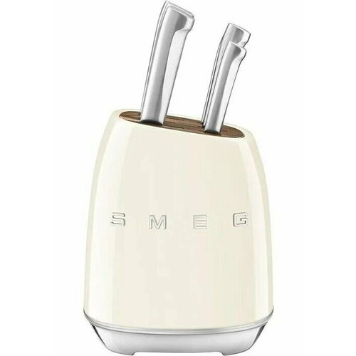 Набор ножей кухонных Smeg Бежевый фото