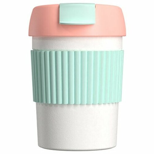 Термостакан-непроливайка Kisskissfish Rainbow Vacuum Coffee Tumbler Mini, S-U35C-148, (розовый, светло-зелёный, белый), 360 мл фото