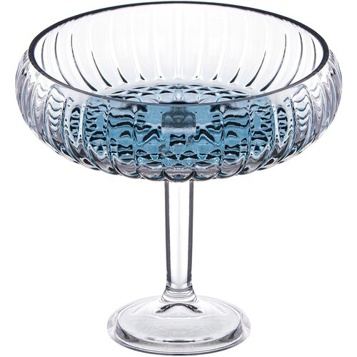 Блюдо на ножке grey, 24х21 см Alegre glass (180163) фото