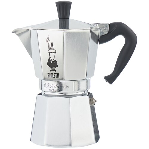 Гейзерная кофеварка Bialetti Moka Express (6 чашек), 270 мл0.27 л, серебристый фото