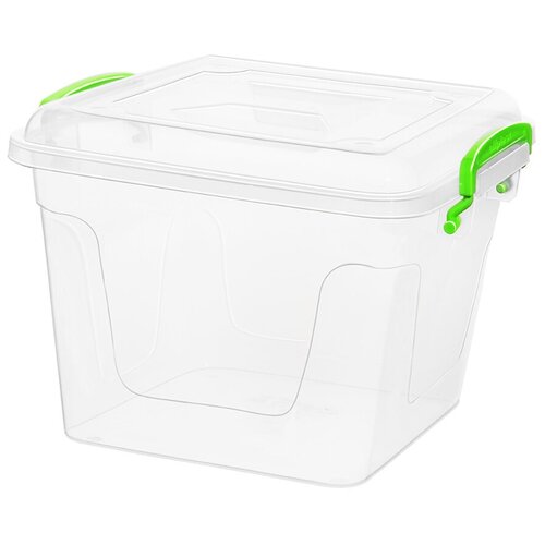 Elfplast Контейнер Fresh Box квадратный 8.5 л, 26.5x26.5 см, прозрачный, 1 шт. фото