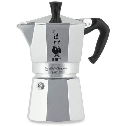 Гейзерная кофеварка Bialetti Moka Express 1164 (4 порции)0.19 л, серебристый фото