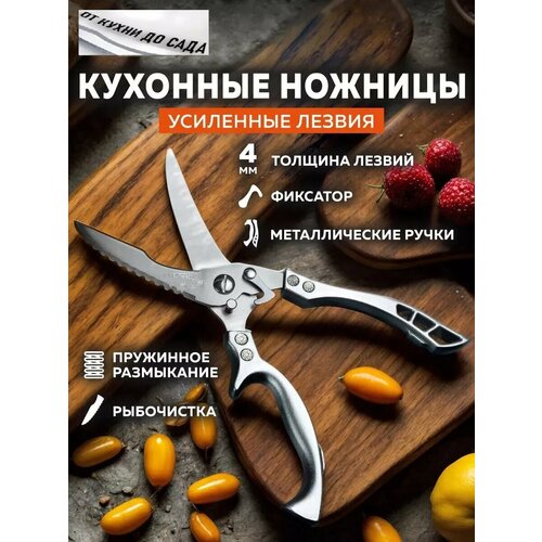 Ножницы кухонные универсальные для кухни курицы мяса рыбы фото