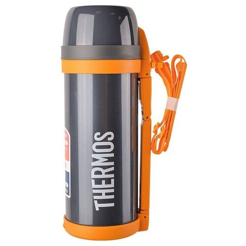 Классический термос Thermos Vacuum Flask, 2 л, серый/оранжевый фото