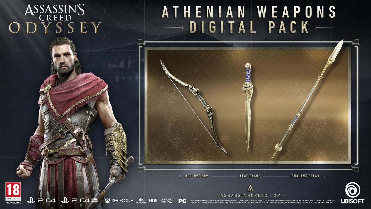 Assassin's Creed Odyssey - Athenian Weapons Pack DLC EU PS4 CD Key 8.06 $