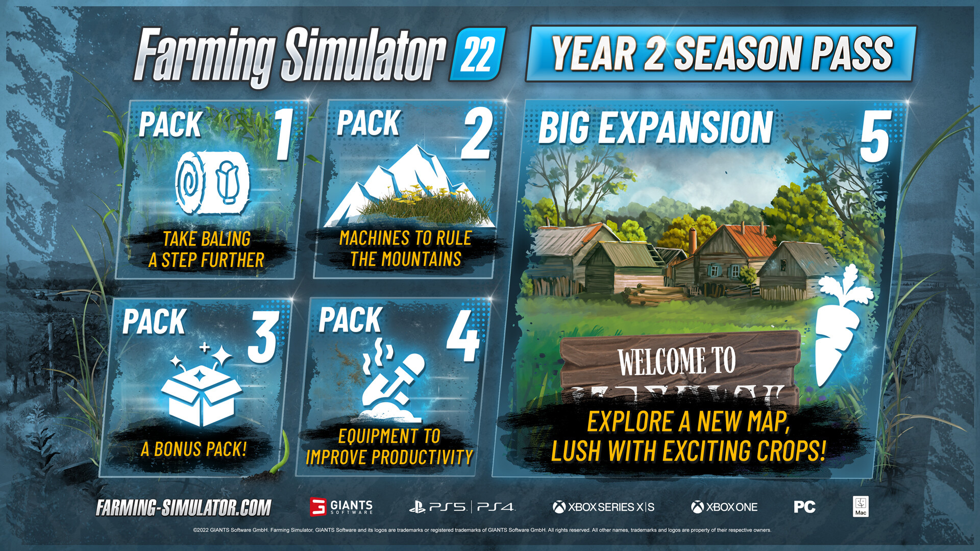 Farming Simulator 22 - Year 2 Season Pass DLC Steam CD Key 26.24 $