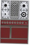 ILVE QDC-90B-MP Red Kitchen Stove