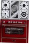 ILVE M-90VD-VG Red Kitchen Stove