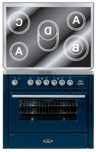 ILVE MTE-90-E3 Blue موقد المطبخ صورة فوتوغرافية