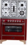 ILVE M-90PD-VG Red Kitchen Stove