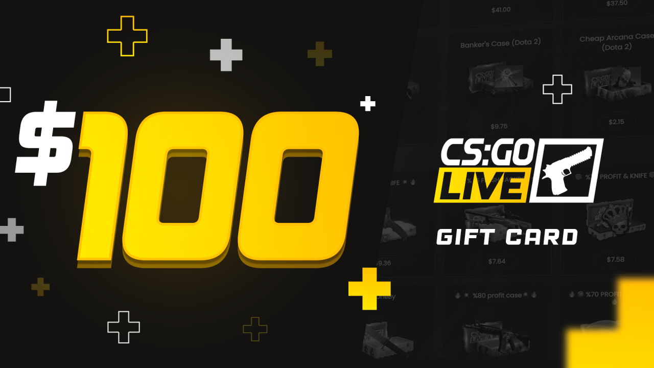 CSGOLive 100 USD Gift Card 117.15 $