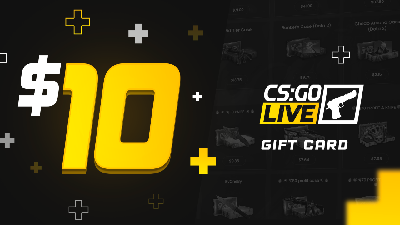CSGOLive 10 USD Gift Card 11.72 $