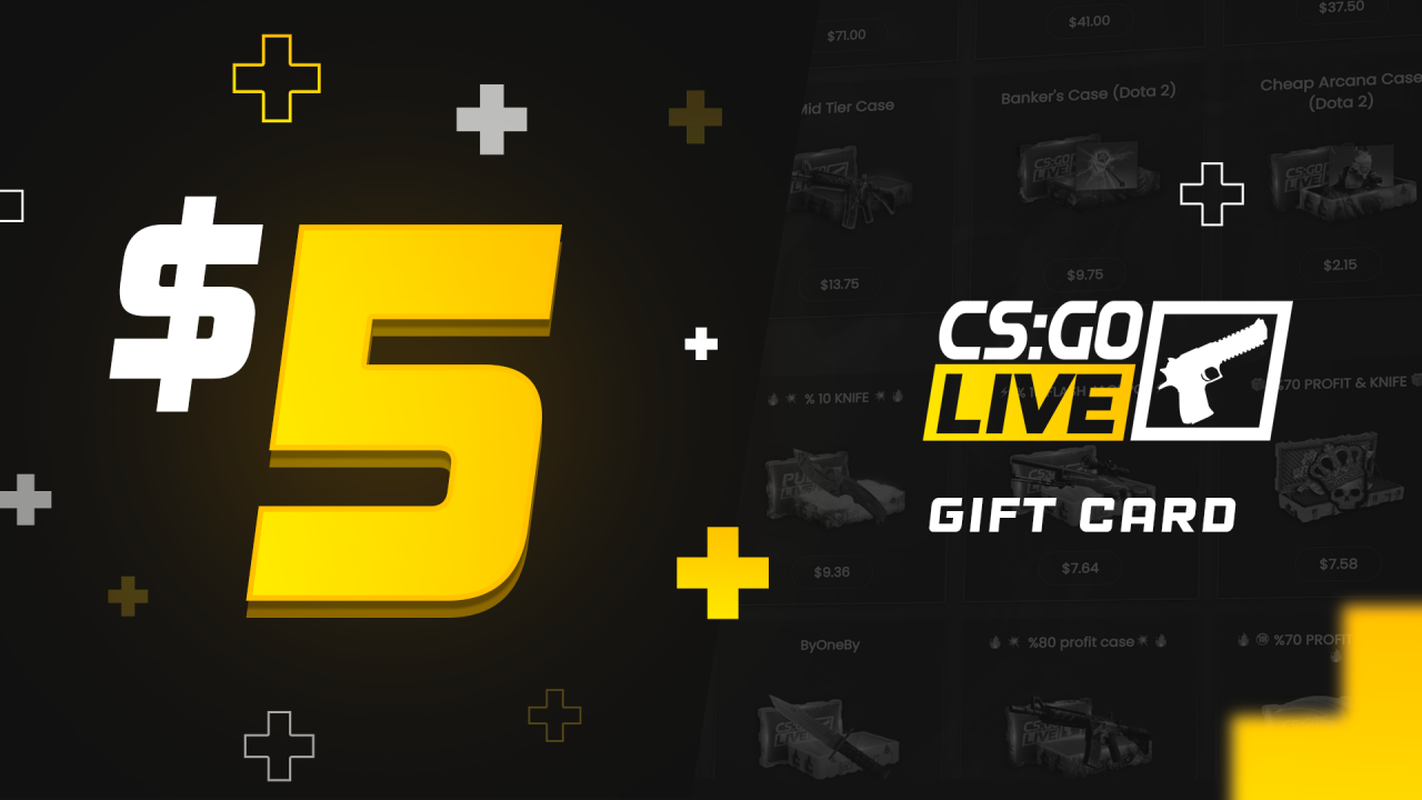 CSGOLive 5 USD Gift Card 5.85 $