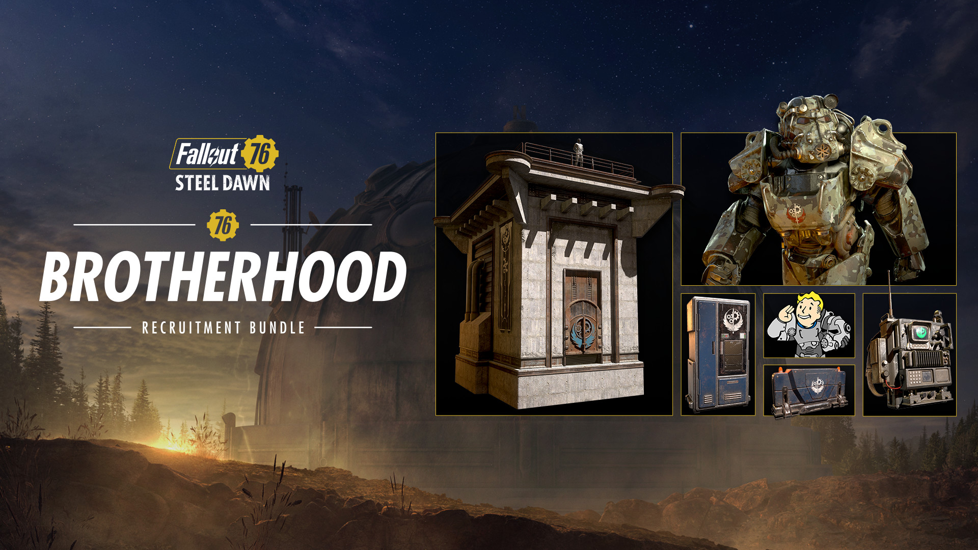 Fallout 76 - Brotherhood Recruitment Bundle DLC Steam CD Key 79.09 $