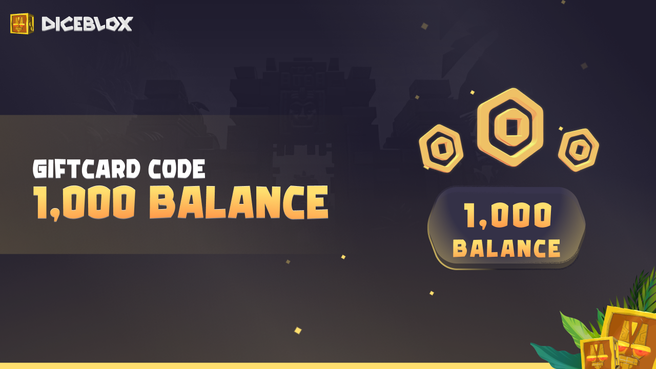Diceblox 1.000 Balance Gift Card 3.16 $